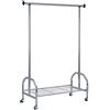 HAKU Armadio su Ruote Cromo, Metallo - Dim. L 120 cm x A 165 cm x P 50 cm, Stile Moderno