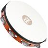 Meinl Percussion TAH1A-AB - Tamburello in legno con testa di Pelle e 1 Fila di sonagli d'alluminio nel telaio, Diametro: 25,40 cm (10''), Colore marrone