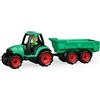 Lena- Truckies Trattore con Rimorchio, Colore Verde, 01625