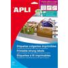APLI 11945 Etichette, Colore: Bianco