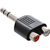InLine 20262 Adattatore Audio con Spina Jack, Nero