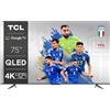 TCL 75C641, TV QLED 75", 4K Ultra HD, Google TV (Dolby Vision & Atmos, Motion clarity, Controllo vocale hands-free, compatibile con Google assistant & Alexa)