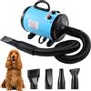 SOFFIATORE ASCIUGATORE PER CANI 2400W BLU Con Velocità E Temp Regolabile