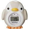 Nuby - Termometro da bagno per bambini a forma di pinguino - Schermo di facile lettura - Senza BPA - Grigio - Adatto a partire da 0 mesi