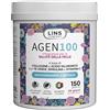 LINS Integratori LINS Agen100 Collagene da Bere con Acido Ialuronico, Integratore Antiage per la Salute di Pelle, Ossa e Articolazioni con Spirulina ed Estratti di Tè Verde - Polvere 150 gr