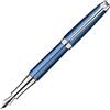 Caran d'Ache CD4799.168 Leman Grand Blue - Penna stilografica placcata in argento e rodiata, con rivestimento in rodio