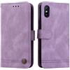 SEAHAI Cover per Xiaomi Redmi 9AT / Redmi 9A, Ultra Sottile Custodia Premium Pelle Portafoglio Kickstand Slot per Schede [RFID Blocking] TPU Antiurto Flip Cover Libro - porpora