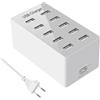 HONGYEE Caricatore USB multiplo con 10 porte USB, caricatore da parete USB, caricatore USB per iPhone 12/13/14/Samsung Galaxy S22/S23 Ultra/Z Flod/Z Flip/Google/Huawei/Xiaomi/iPad/iPod