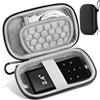 AGPTEK Custodia Rigida per Lettore MP3/MP4 da 2,4 Pollici e Auricolare e Chiave,BC Protezione Copertura Conchiglia Portatile con Gancio in Metallo e Doppia Rete,Supporto per iPod Shuffle,iPod Nano