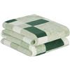 Dreamscene Coperta invernale in pile a quadri, super morbida, calda, accogliente, per divano, letto, picnic, giardino, plaid scozzese, verde foresta - 120 x 150 cm