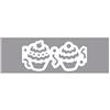 Rayher 89821000, Fustella per bordure, Muffin catena, per cartoncino fino a 120 - 220 g/m²
