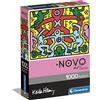 Clementoni Haring-1000 Adulti, Arte, Puzzle Quadri Famosi, Made In Italy, Colore 1000 Pezzi-Keith Haring, 39757