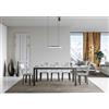 ITAMOBY - Tavolo Everyday Evolution Piano Bianco Frassino 90X160 Allungato 264 Telaio Antracite