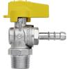 Prodotti Megaclima Valvola rubinetto per gas a squadro portagomma 1/2 GPL ,