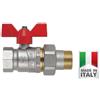 Tiemme Valvola a sfera M/F da 1/2 a 1 1/4 con bocchettone a farfalla ,