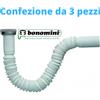 Bonomini Tubo di Scarico Jolly Flex Varie Dimensioni 1 - 11/4 - 11/2 Confezione da tre pezzi ,
