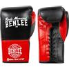 Ben Lee BENLEE Rocky Marciano Unisex - Adulto Typhoon Leather Contest Gloves, Black/Red, 10 oz R