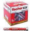 Fischer 50 Tasselli Lunghi Duopower 8 x 65 mm Universali, per il Fissaggio di Mensole, Pensili, Staffe Porta TV su Muro e Cartongesso, 538241