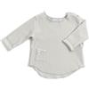 Bamboom Maglia Manica Lunga Pure in Bambù Organico - Grey Ivory - 3M
