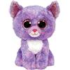 Ty Peluche Beanie Boos - Cassidy - Gatto Viola - Gattino con gli occhioni glitter - Animale di pezza - 15 cm - 36486