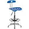 Flash Furniture Sgabello da Disegno, Cromo, Blu Brillante, 50.8 x 43.82 x 104.14 cm