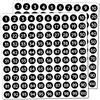 TownStix 25 Fogli, 1-100 Numeri Adesivi Etichette Adesive - 10mm, Nero, 2500 Pezzi