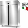 Armadio Refrigerato 1400 Lt. Acciaio inox. -2°/+8°C - Dim.cm. 142x80x203H * MADE IN ITALY