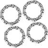 A ABSOPRO Bicicletta Bicicletta Manovella Cuscinetti Ruota 44mm Cuscinetto Fermo (Set di 4)