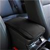 CGEAMDY Cuscino per bracciolo Auto in Pelle Copertura per Console Centrale per Bracciolo, Accessori Confortevoli per Seggiolini Auto per la maggior parte delle Automobili, Moto e SUV (Nero)
