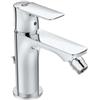 Ideal Standard A7036AA Connect Air Miscelatore monocomando bidet con bocca di erogazione fissa, apertura a freddo Bluestart, con fissaggio Easy Fix, con Asta di Comando Scarico, Cromo