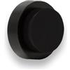 EVI Herrajes | Fermaparete Adesivo | 24 x 14 mm | Gomma Nera | Acciaio Inox V2A | Laccato Nero | Compresi utensile, vite + tassello di fissaggio | Mod. I-20524TPMNG