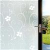 DIFIT Pellicola per Vetri Finestre Motivo Floreale 44.3x200cm, Pellicola Adesiva per Vetri Autoadesive Elettrostatica Anti-UV Satinata Decorative Pellicola Privacy Finestre per Casa, Fiore Bianco