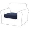 TIANSHU Copriseduta Divano Elasticizzato Fodera per cuscino ad alta elasticità Cuscino per divano Fodera per mobili Coprisedile per divano Fodere per cuscino a 1 posto (1 Posti, Blu Scuro)