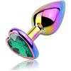Roluck Plug Anali in Metallo Plug Anale Set Di Trainer Anale Lusso Colorato Cuore Forma Gioiello Anale Giocattoli Del Sesso per Le Donne Uomini Coppie (Verde Scuro, S)