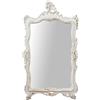 Biscottini Specchio da parete 66,5x7,5x118,5 cm | Specchiera bagno con cornice in legno | specchio da parete bianco | Specchio decorativo da parete
