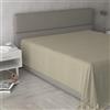 Italian Bed Linen Lenzuolo Sopra MAX COLOR Matrimoniale Maxi 270x300 cm, 100% Cotone Made in Italy - Lenzuola Letto Matrimoniale Maxi in Tinta Unita - TORTORA