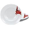 Creatable, 23434 CHILLI, set di piatti da pasta, 4 pezzi, in porcellana
