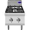 Cucina a gas professionale 5 fuochi da banco - fuochi 2x3,3 kW + 3x3,6 kW -  cm 90x60x28h 