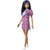 Barbie Bambola Fashionista Mora con Vestito alla Moda e Marsupio,Giocattolo per Bambini 3+Anni,GXY99