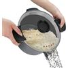 ROSSETTO - Pentola per pasta, 28 cm, Cuocipasta con coperchio a chiusura, 8 L, Casseruola per spaghetti con coperchio in vetro, rivestimento antiaderente, facile da pulire, cucina sana