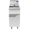 D.L. SERVICE Friggitrice a gas con capacità 16 litri - cm 40 x 70 x 108.5h