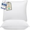 Utopia Bedding Cuscini Letto (Set di 2), 65 x 65 cm Guanciali Letto Coppia, 3D Fibra di Poliestere (Bianco)