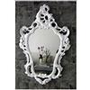 Lnxp Specchio da parete esclusivo barocco anticato, stile rococò, bianco, 50 x 76