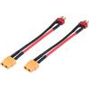Oumefar 2 Pz/set 4 Tipi XT60 a T Spina Adattatore Cavi Connettore RC Accessorio 14AWG 10 Cm Buona Proprietà di Isolamento Elettrico(Spina a T maschio a XT60 femmina)