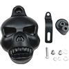 Newland2019 Copertura del corno del cranio del motociclo per Harley Dyna Sportster Softail V Rod Big Twin Evo 1992-2012 con clacson tra i cilindri Cylinder (Black)