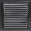 NordBorn Griglia di ventilazione in metallo, 20 x 20 cm, colore nero