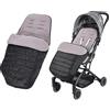 XINCHIA Coprigambe universale per passeggino, foderato in pile, impermeabile e antivento, 2 in 1, caldo, rimovibile, con doppia cerniera