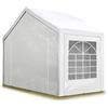 TOOLPORT Tendone per feste gazebo 3x2 m bianco PE 350 N impermeabile protezione UV tenda giardino sagre eventi mercati esterno