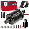 CarBole Pompa Carburante Elettrica 5-9 PSI,Pompa di Benzina Universale Adatta per Diesel e Benzina con Kit di Installazione,Filo di Rame Puro,Dimensioni di Ingresso e Uscita di 8mm,Nero