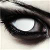 DESIGNLENSES, Lenti a contatto colorate bianche per costume di Halloween da zombie, senza gradazione, 1 paio (2 pezzi), lentes colore completamente bianco + custodia per lenti Blind White